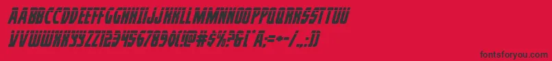 Prowlerlasital Font – Black Fonts on Red Background
