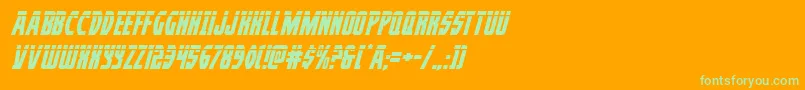 Prowlerlasital Font – Green Fonts on Orange Background