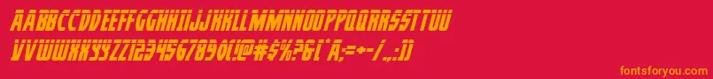 Prowlerlasital Font – Orange Fonts on Red Background