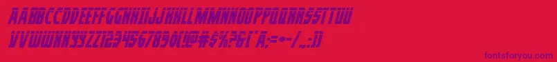 Prowlerlasital-Schriftart – Violette Schriften auf rotem Hintergrund