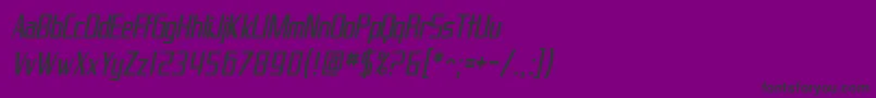 SfProverbialGothicCondensedOblique Font – Black Fonts on Purple Background