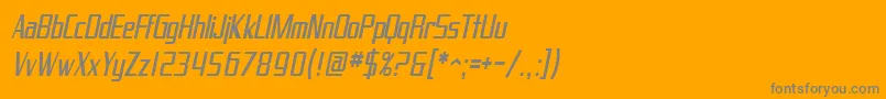 SfProverbialGothicCondensedOblique Font – Gray Fonts on Orange Background