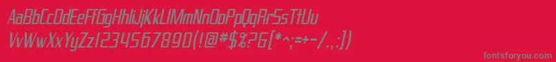 SfProverbialGothicCondensedOblique Font – Gray Fonts on Red Background