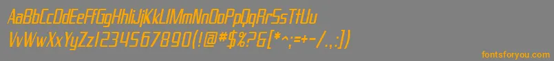 SfProverbialGothicCondensedOblique Font – Orange Fonts on Gray Background