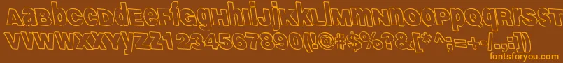 GammaScale Font – Orange Fonts on Brown Background