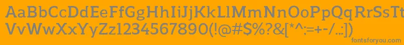 フォントReganslabDemibold – オレンジの背景に灰色の文字