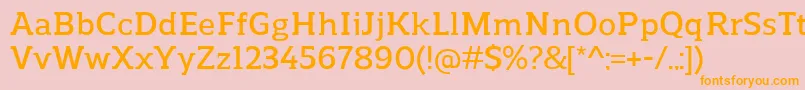 ReganslabDemibold Font – Orange Fonts on Pink Background