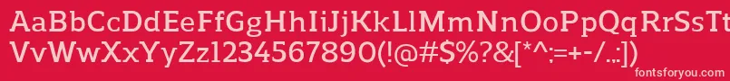 ReganslabDemibold Font – Pink Fonts on Red Background