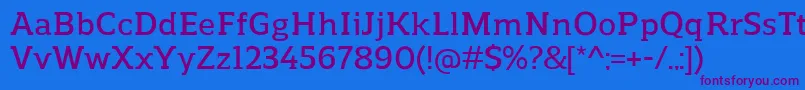 ReganslabDemibold Font – Purple Fonts on Blue Background