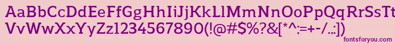 ReganslabDemibold Font – Purple Fonts on Pink Background