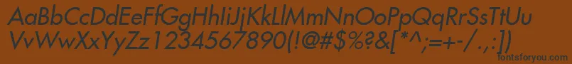 KudosSsiItalic Font – Black Fonts on Brown Background
