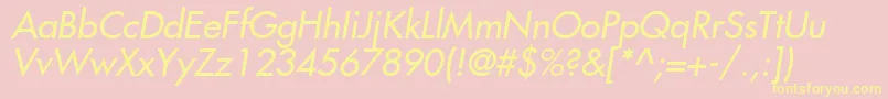 KudosSsiItalic Font – Yellow Fonts on Pink Background