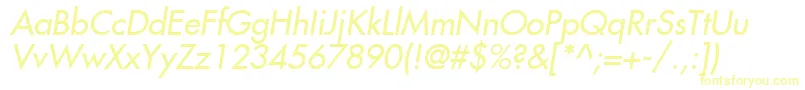 Шрифт KudosSsiItalic – жёлтые шрифты