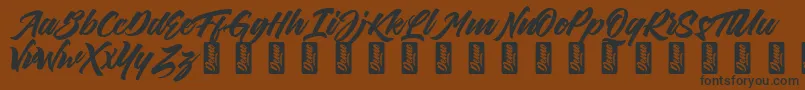 ThirthyDemo Font – Black Fonts on Brown Background