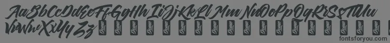 ThirthyDemo-Schriftart – Schwarze Schriften auf grauem Hintergrund