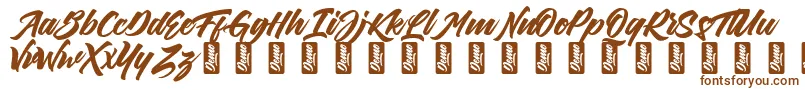 Шрифт ThirthyDemo – коричневые шрифты на белом фоне