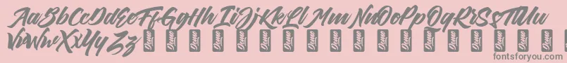 ThirthyDemo-Schriftart – Graue Schriften auf rosa Hintergrund