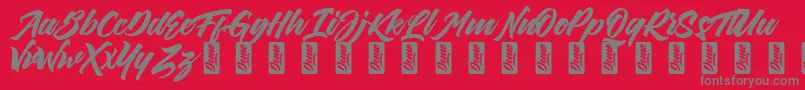 ThirthyDemo Font – Gray Fonts on Red Background