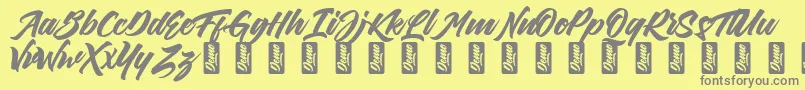 ThirthyDemo Font – Gray Fonts on Yellow Background