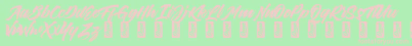 ThirthyDemo Font – Pink Fonts on Green Background