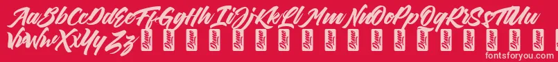 ThirthyDemo Font – Pink Fonts on Red Background