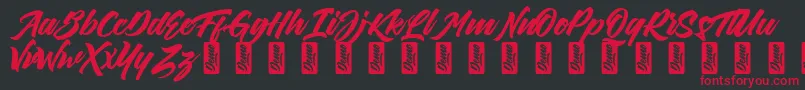 ThirthyDemo Font – Red Fonts on Black Background