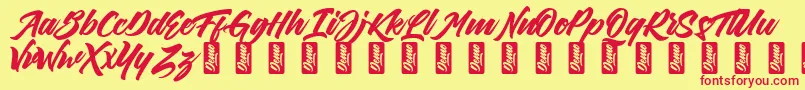 ThirthyDemo Font – Red Fonts on Yellow Background