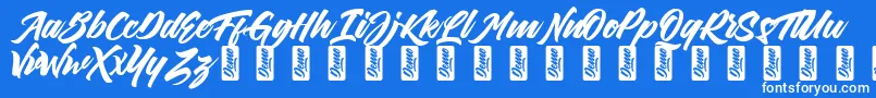 ThirthyDemo Font – White Fonts on Blue Background