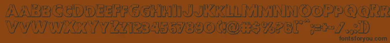 Redundeadshadow Font – Black Fonts on Brown Background