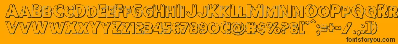 Redundeadshadow Font – Black Fonts on Orange Background