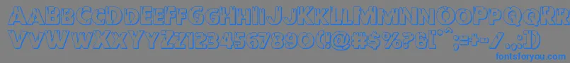 Redundeadshadow Font – Blue Fonts on Gray Background