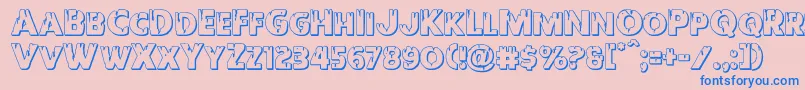 Redundeadshadow Font – Blue Fonts on Pink Background