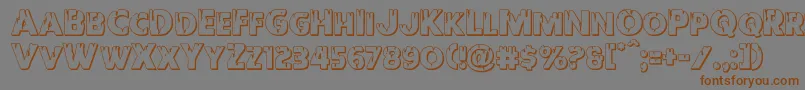 Redundeadshadow Font – Brown Fonts on Gray Background