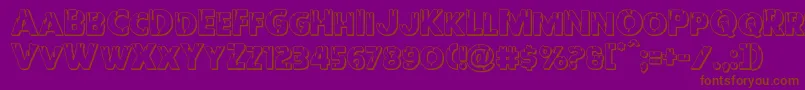 Redundeadshadow Font – Brown Fonts on Purple Background