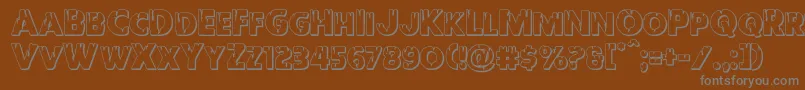 Redundeadshadow Font – Gray Fonts on Brown Background