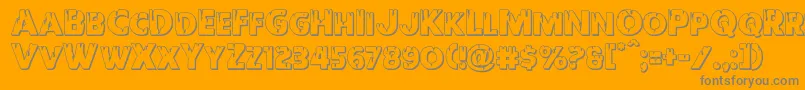 Redundeadshadow Font – Gray Fonts on Orange Background