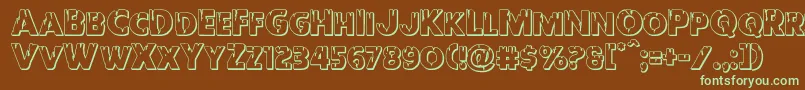 Redundeadshadow Font – Green Fonts on Brown Background