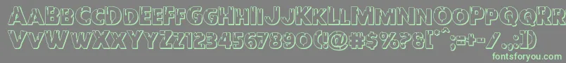 Redundeadshadow Font – Green Fonts on Gray Background