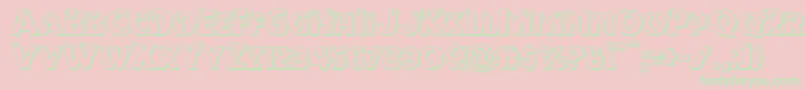 Redundeadshadow Font – Green Fonts on Pink Background