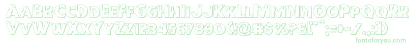 Redundeadshadow Font – Green Fonts on White Background