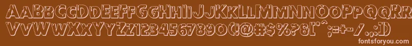 Redundeadshadow Font – Pink Fonts on Brown Background
