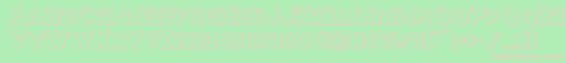 Redundeadshadow Font – Pink Fonts on Green Background