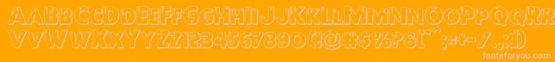 Redundeadshadow Font – Pink Fonts on Orange Background