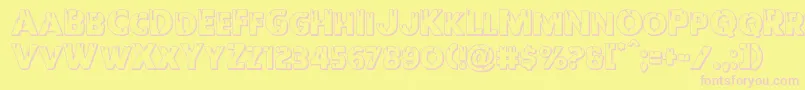 Redundeadshadow Font – Pink Fonts on Yellow Background