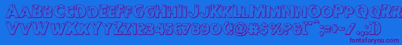 Redundeadshadow Font – Purple Fonts on Blue Background
