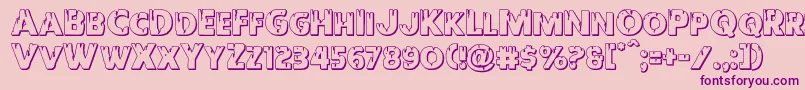 Redundeadshadow Font – Purple Fonts on Pink Background