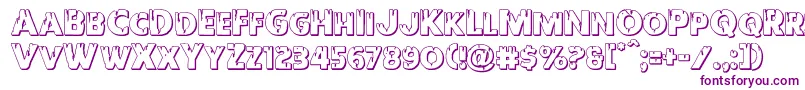 Redundeadshadow Font – Purple Fonts on White Background