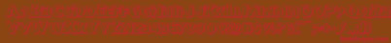 Redundeadshadow Font – Red Fonts on Brown Background