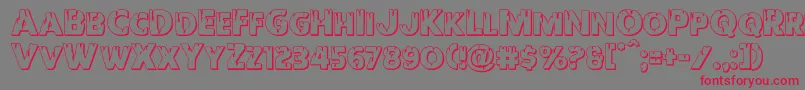 Redundeadshadow Font – Red Fonts on Gray Background