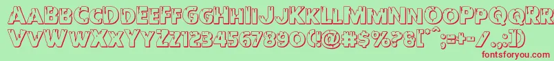 Redundeadshadow Font – Red Fonts on Green Background